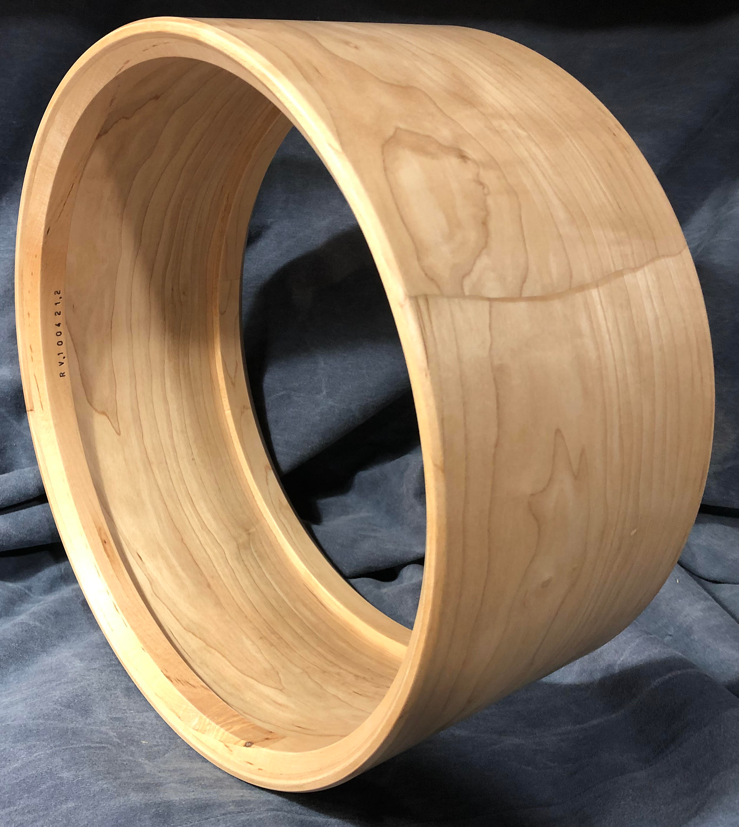 RV.100421.2   Steam Bent Solid Maple Shell, with Maple Reinforcing Hoops  6 1/2" x 14"